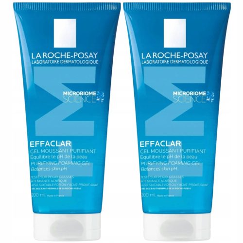 La Roche-Posay Effaclar Gel za Pranje Masne i Aknama Sklone Kože 2x200ml