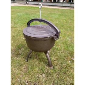    LOVAČKI LONAC OD LIJEVANOG ŽELJEZA 7L ZAGORENO GRILL PEČENJA