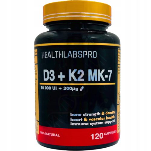 Health Labs Pro D3 10 000 IU + K2 MK-7 200 μg - 120 Kapsula