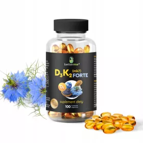   Suplement BetterMe D3+K2 MK7 4000IU - Mocna Odporność i Kości 100kap