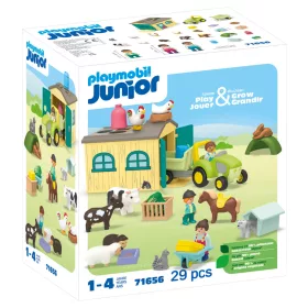    Playmobil JUNIOR: Farmarska avantura s traktorom, prikolicom i životinjama