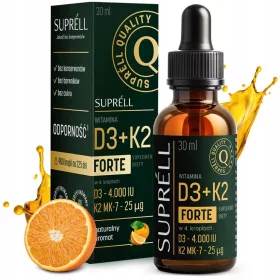   Vitamin D3 K2 MK-7 Forte sa okusom naranče - Suplement u kapima, 30 ml