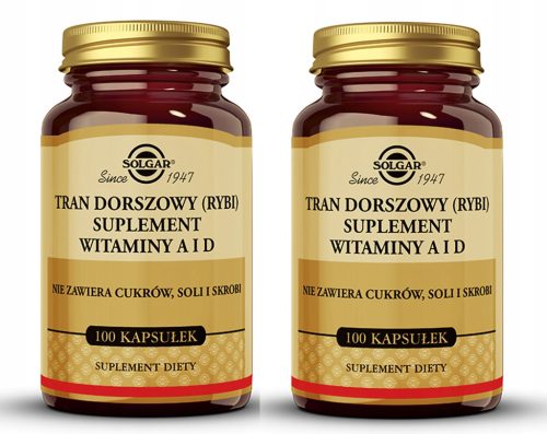 Solgar Tran Dorszowy - Suplement dijetetski s vitaminima A i D, 200 kapsula