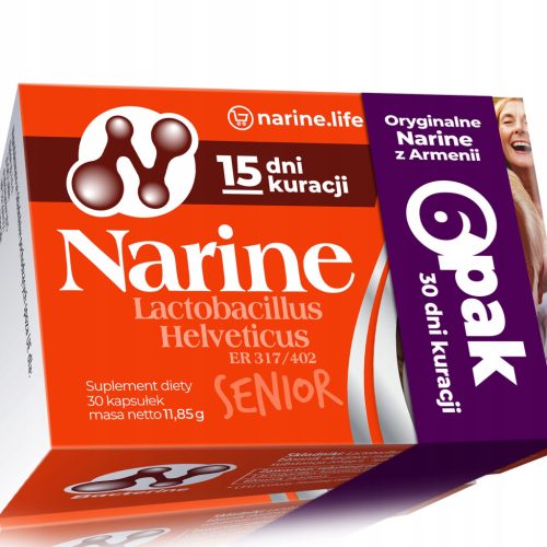 Narine Senior - 90-dnevni paket probiotika i prebiotika, 180 kapsula