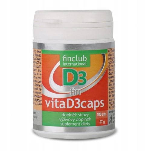 Fin VitaD3caps - Suplement s Vitaminom D3 iz Ovčje Lanoline, 100 kapsula