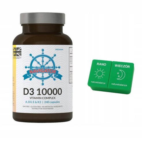Navigator Kompleks Vitamina D3 10000 IU - 240 Kapsula s Prirodnim Sastojcima