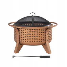    VRTNI KAMIN ROŠTILJ LOGORSKA VATRA 76cm ČELIČNI VELIKI KVADRATORI CLASSIC