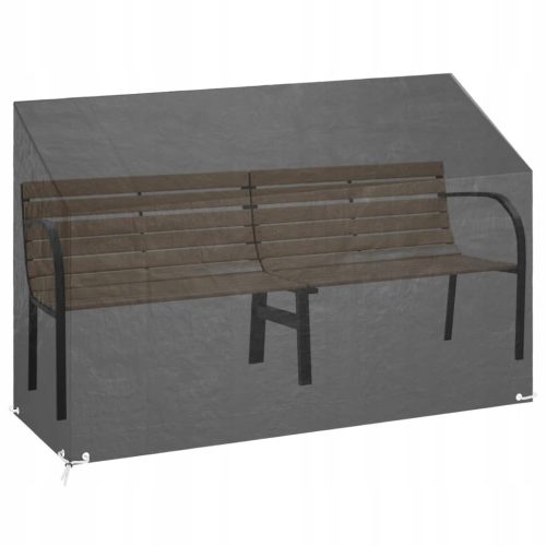 Vodootporna Navlaka za Vrtne Klupe 190x70x70/88 cm - Crna