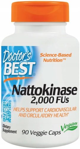 Doctor's Best Nattokinaza 2000 FU - 90 veganskih kapsula za optimalno zdravlje