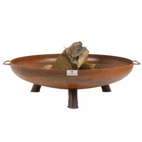  Kamin Corten duboke noge + ručke 80 cm