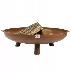  Vrtni kamin Corten duboke noge + ručke 100 cm