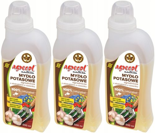 Vrtno Potasovo Sapun s Češnjakom za Čišćenje Opreme i Površina Biljaka, 3x500ml