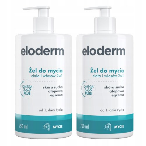 Eloderm Gel za Pranje Tijela i Kose 2u1 - Idealno za Osjetljivu Kožu