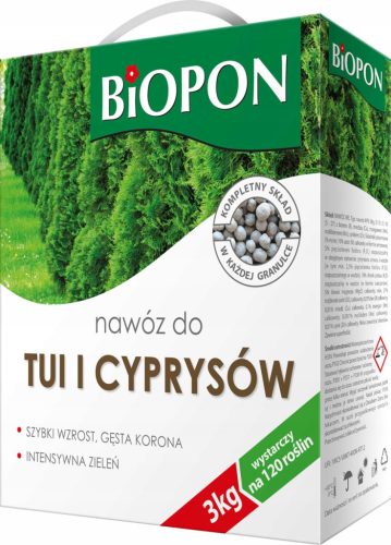 BIOPON GNOJIVO ZA TUI I ČEMPRESE 3KG