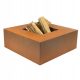  Garden Fire Pit Corten Steel Square 100 cm