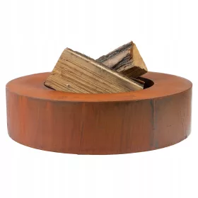  Garden Fire Pit Corten Steel Round 100 cm