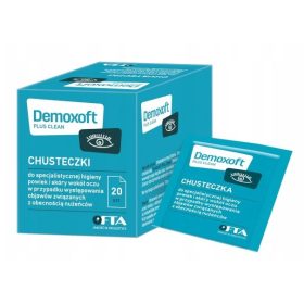   Demoxoft Plus Clean - Vlažne maramice za specijalističku higijenu očiju, 20 komada