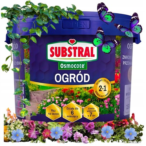 OSMOCOTE SUBSTRAL 2u1 Cvjetna Osmješa Dugotrajno Đubrivo za Vrt 14,5 kg