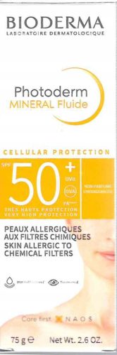Bioderma Photoderm Mineral Fluide SPF50+ 75g - Mineralni Fluid za Osjetljivu Kožu