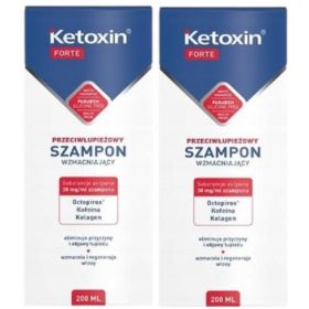   Ketoxin Forte - Šampon protiv peruti 2x200 ml s kofeinom i kolagenom