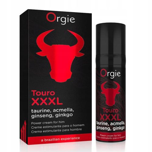 Krem Orgie Touro XXXL za Snažnu Erekciju i Povećanje Penisa, 15 ml