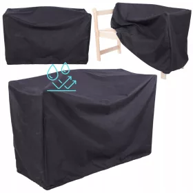 Durable Weatherproof Cover for Table, Bench, Chair - Black