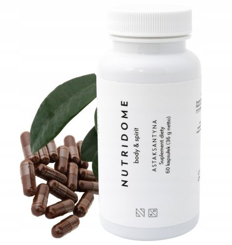 Astaksantin iz ekstrakta algi Haematococcus Pluvialis za zdravlje - Nutridome, 60 kapsula