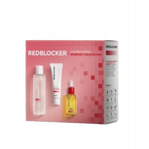 REDBLOCKER Set za Osjetljivu Kožu: Koncentrat, Noćna Krema i Micelarna Voda