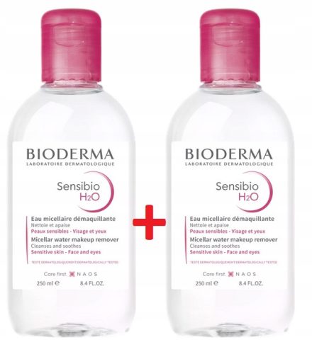2X Bioderma Sensibio H2O micelarna voda za čišćenje i skidanje šminke 250ml