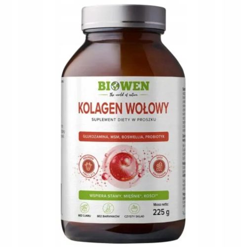 Biowen Kolagen Wołowy z Dodatkami - Wsparcie dla Stawów i Skóry 225g