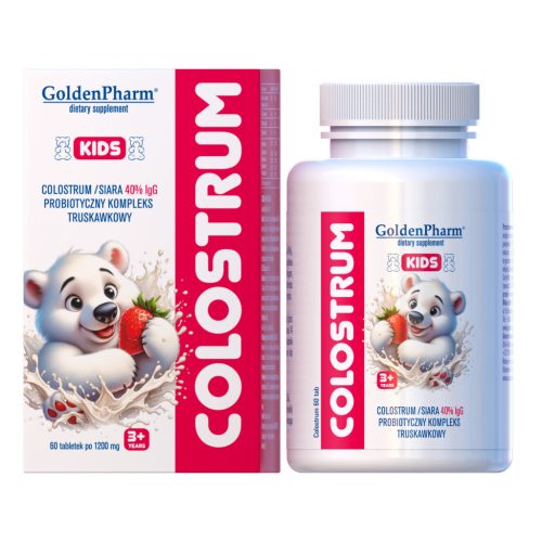 Colostrum Kids – Truskawkowe Tabletki z Probiotykami dla Dzieci