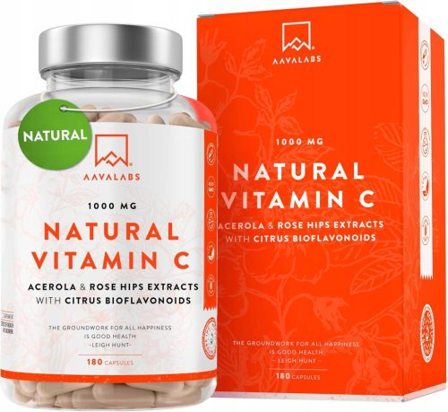 100% Prirodni Vitamin C 1000 mg iz Acerole i Divlje Ruže - 180 Kapsula