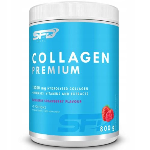 SFD Collagen Premium 800g s okusom jagode i maline - potpora za zdravlje kože, kostiju i imuniteta