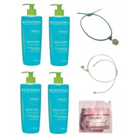  Bioderma Sebium Gel Moussant Set od 4x500ml s Bransoleticama Gratis