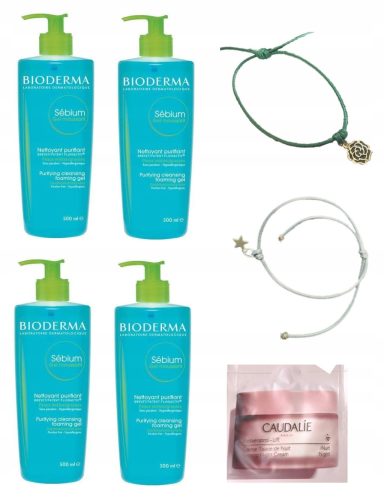 Bioderma Sebium Gel Moussant Set od 4x500ml s Bransoleticama Gratis