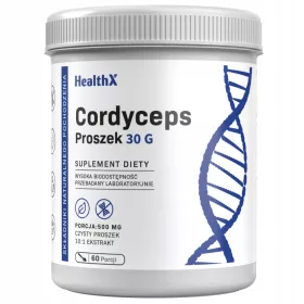   HealthX Cordyceps Maczużnik Ekstrakt 10:1, 30g - Povećajte energiju i izdržljivost