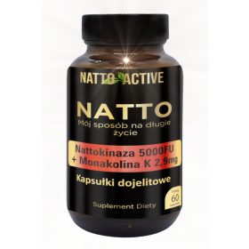   Natto Active - Nattokinaza 5000FU i Monakolina K 2,9 mg, 60 kapsula za potporu cirkulaciji