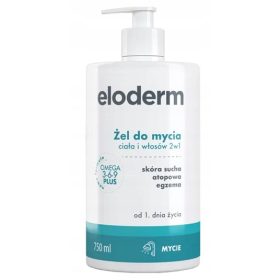   Eloderm Gel-Emolijent 2u1 za pranje tijela i kose 750 ml - za suhu i atopičnu kožu