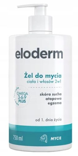 Eloderm Gel-Emolijent 2u1 za pranje tijela i kose 750 ml - za suhu i atopičnu kožu
