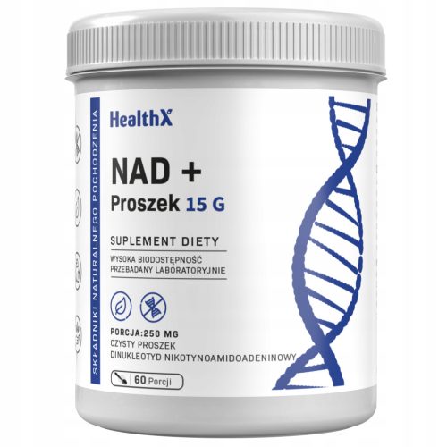 HealthX NAD+ 250 mg - Dodatak Prehrani za Energetsku Potporu i Protiv Starenja