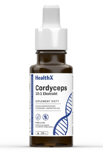 HealthX Cordyceps Extract 10:1 - Prirodni poticaj energije i izdržljivosti, 50 ml