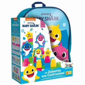   Lisciani Ruksak Baby Shark s Konstrukcijskim Blokovima - Baby Blocks Pingfong, 36 Dijelova