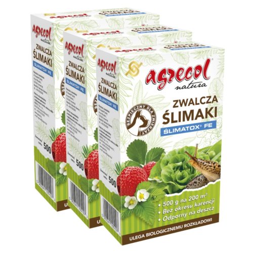 Agrecol Natura Ślimatox FE - Ekološki preparat protiv puževa, 3 pakiranja po 500g