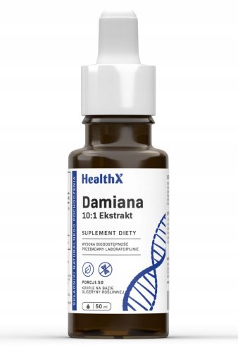 HealthX Damiana Ekstrakt 10:1 50 ml – Prirodna potpora za energiju i vitalnost