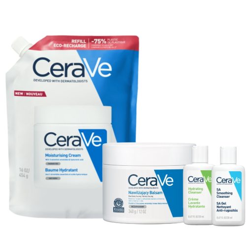 CeraVe Set za Suho i Vrlo Suho Kožu: Balsam i Emulzije za Čišćenje