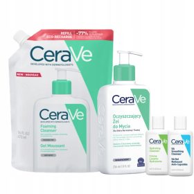   CeraVe Set za Čišćenje i Njegu Kože Normalne i Masne, sa Poklonima 236ml+473ml