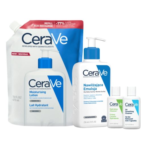 CeraVe Set za Suhi i Vrlo Suhi Tip Kože - Emulzija i Gel za Pranje