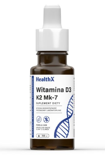 HealthX Vitamin D3 + K2 MK-7 Kapi - 50 ml