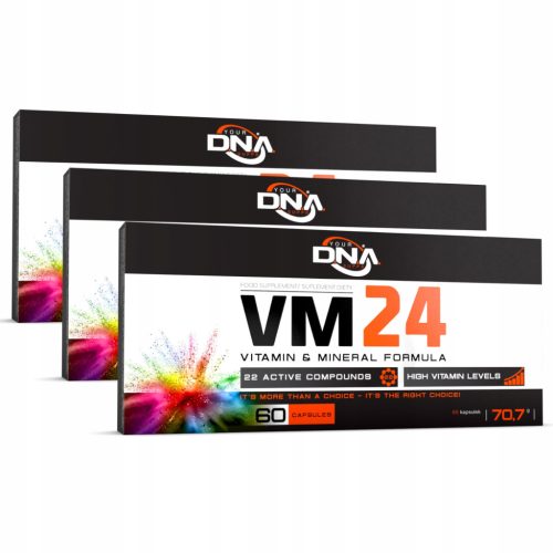 D.N.A. VM 24: Multivitaminski i mineralni dodatak za odrasle s 3x60 kapsula