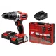  Einhell TE-CD 18/2 18 V 2x2Ah akumulatorska bušilica-odvijač + 64 komada pribora
